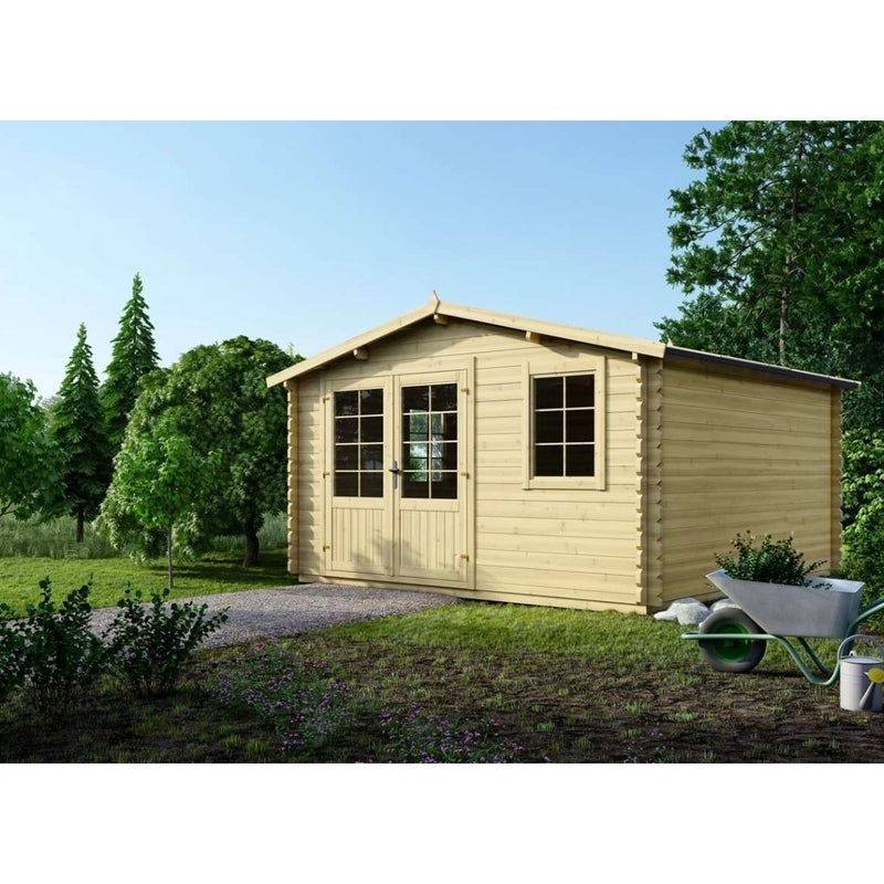 Domek ogrodowy ALTANKA 16 m2 - 4x4 m - 40 mm, drewniany, DOM371, 1 szt.