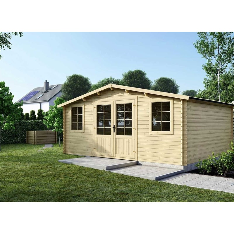 Domek ogrodowy ALTANKA 25 m2 - 5x5 m - 40 mm, drewniany, DOM612, 1 szt.