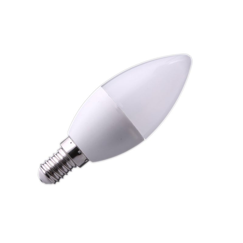 Zestaw 10x żarówka LED E14, cienkie gniazdo żarówki, 7W C37, 7W, przysłona 330º (ciepła biel 3000K)