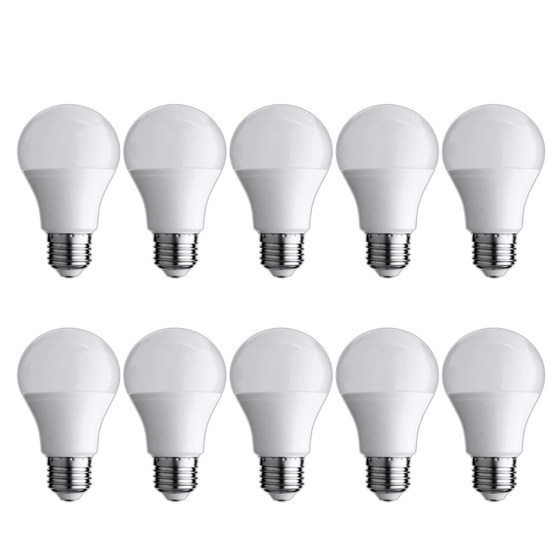 Zestaw x10 żarówek ledowych E27 neutralna biel 4200K A60, 10W