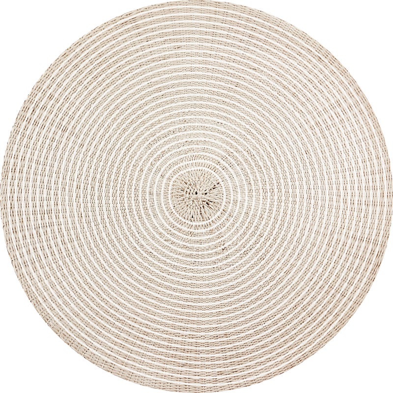 Mata winylowa Bangkok A [średnica] 100 cm - PVC antypoślizgowa, gładka mata winylowa do kuchni lub salonu, zmywalna