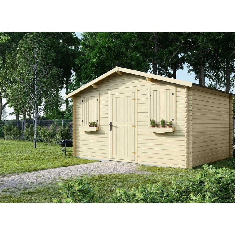 Domek ogrodowy ALTANKA 12 m2 - 4x3 m - 28 mm, drewniany, DOM337, 1 szt.