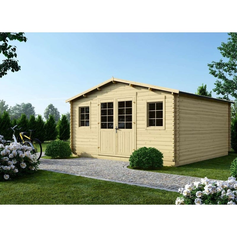 Domek ogrodowy ALTANKA 20 m2 - 5x4 m - 40 mm, drewniany, DOM598, 1 szt.