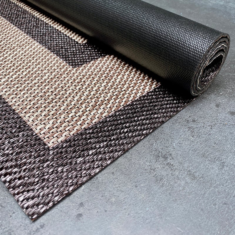 Winylowy dywan Premium, alfombra PVC antypoślizgowy, do użytku wewnętrznego i zewnętrznego Prostokąty Brązowy, 80 x 150 cm