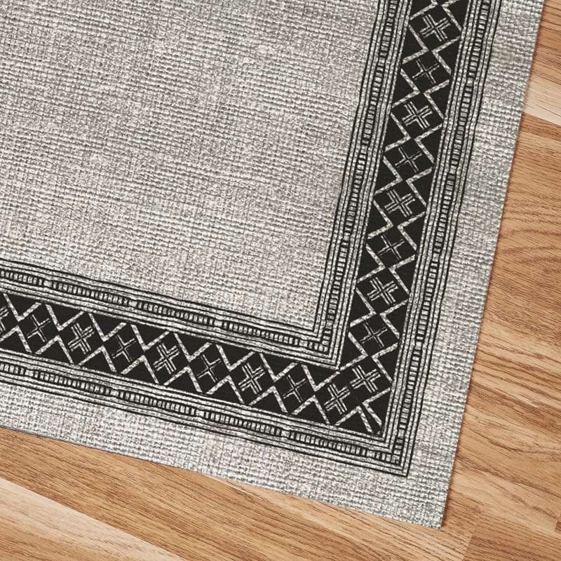 Winylowy dywan Premium, alfombra PVC antypoślizgowy, do użytku wewnętrznego i zewnętrznego Ramka Brązowy, 80 x 150 cm