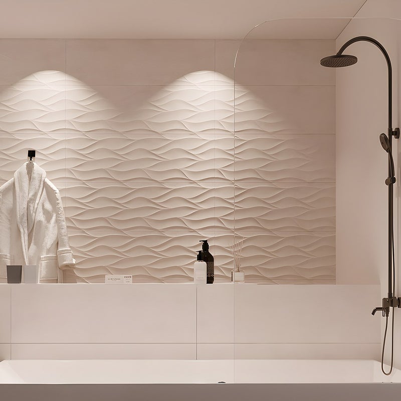 VENTE-UNIQUE Dwustronny parawan nawannowy o zaokrąglonych liniach w industrialnym stylu – 80 × 140 cm – TIMOUR