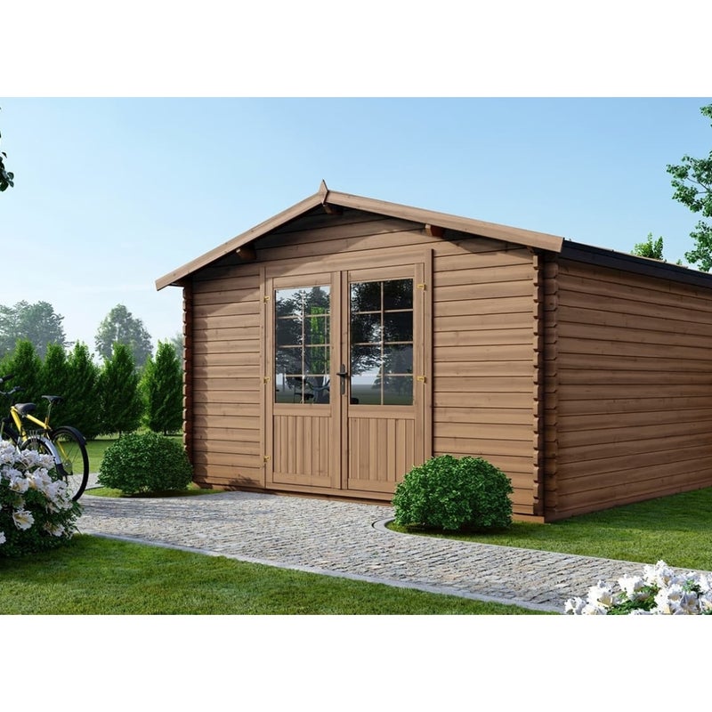 Domek ogrodowy ALTANKA 15,20 m2 - 3,90x3,90 m - 34 mm, drewniany, impregnowany, DOM563, 1szt.