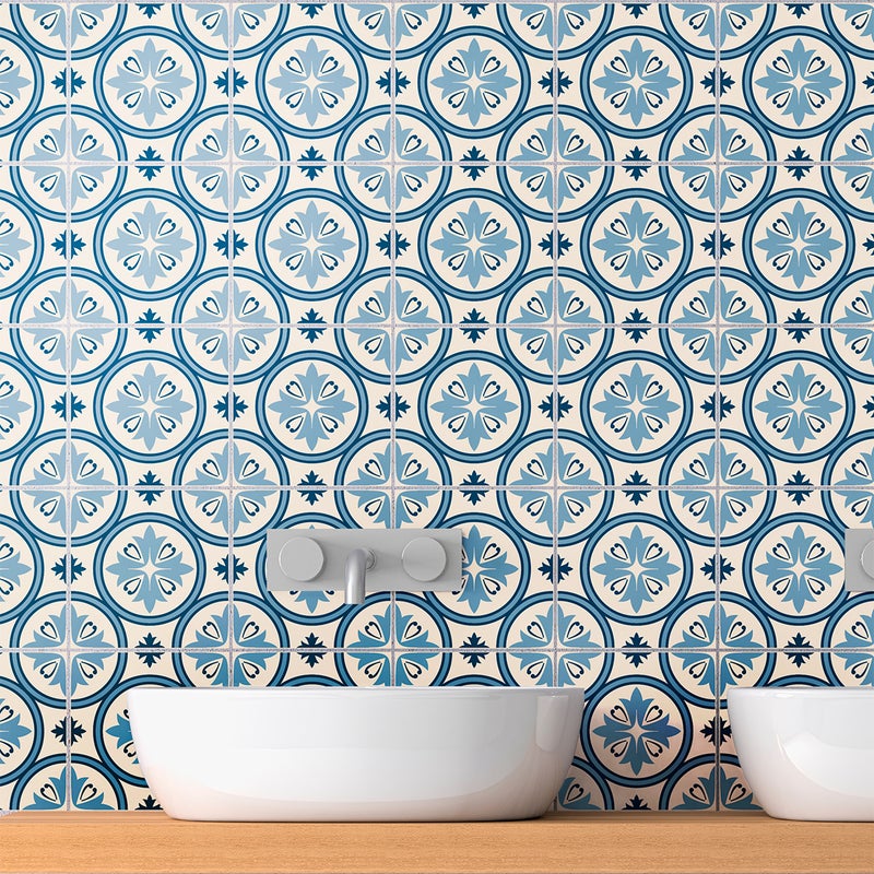 Naklejka tablicowa kredowa – ścieralna naklejka ścienna – RYBKI – 100x85cm