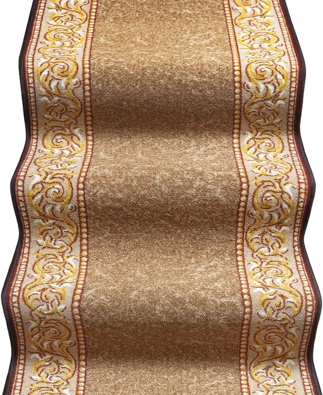 Biegacz Schodowy 67x850 cm 100% Made in Italy Burta Korytarz Kroki Zygzak Brązowy