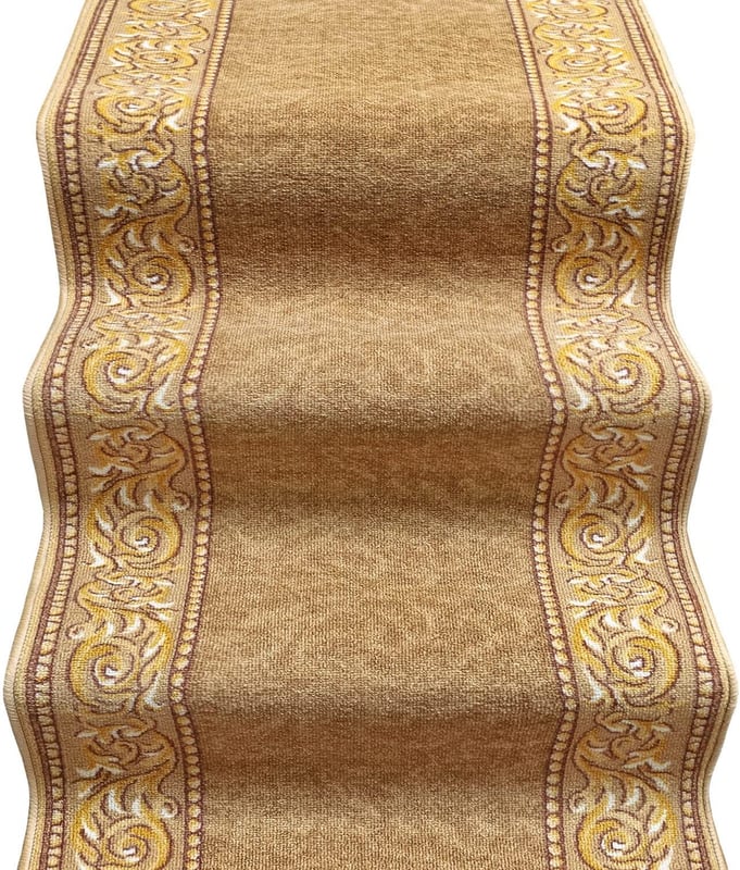 Biegacz Schodowy 67x40 cm 100% Made in Italy Burta Korytarz Kroki Zygzak Beżowy