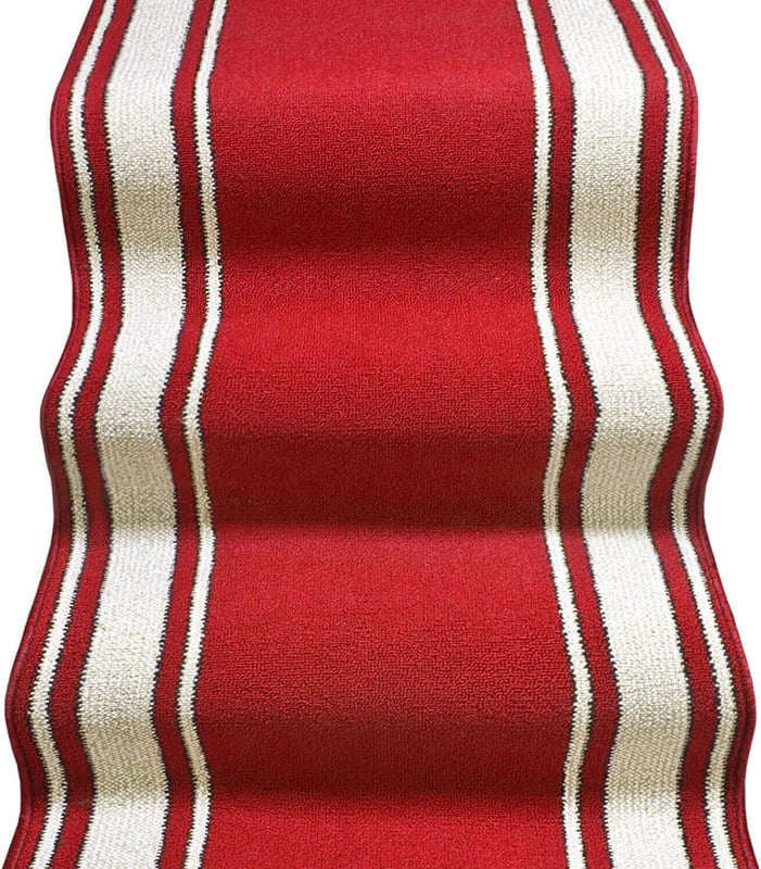 Biegacz Schodowy 67x700 cm 100% Made in Italy Burta Klasyczny Korytarz Kroki Styl Burgundowy