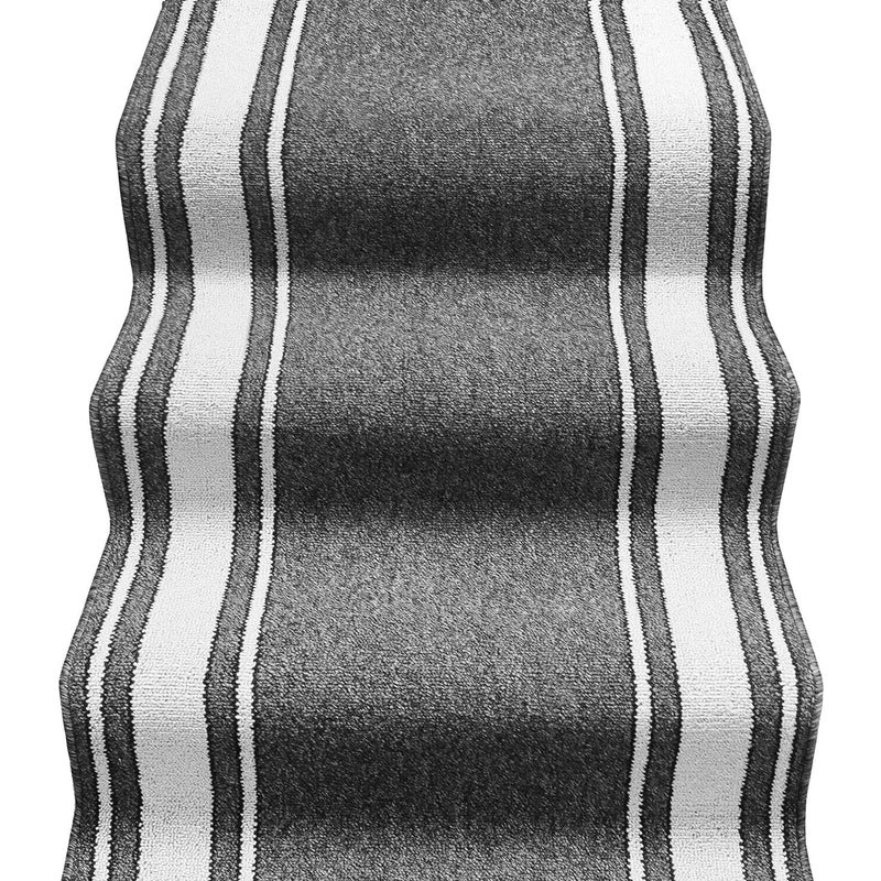 Biegacz Schodowy 67x500 cm 100% Made in Italy Burta Klasyczny Korytarz Kroki Styl Szary