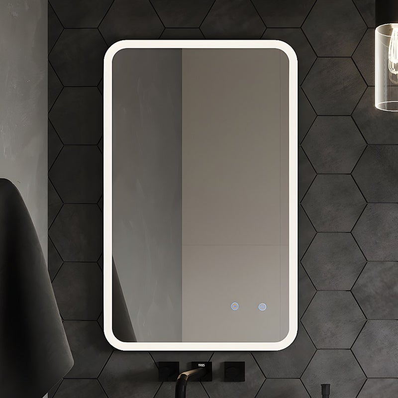 Lustro łazienkowe prostokątne podświetlane anti-fog - 50x80 cm LIMORICO