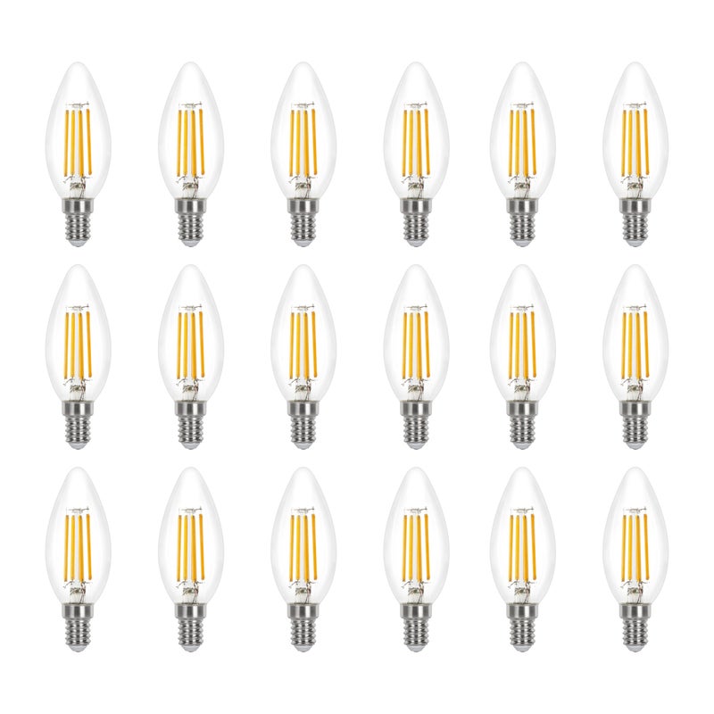 LEXMAN - Opakowanie 18 żarówek LED - E14 - 806LM - 5,9 W, co odpowiada 60 W - Ø 35 mm - 2700 K - Ciepła biel