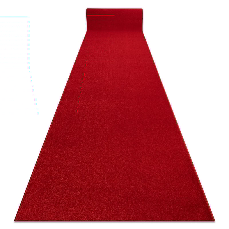 Chodnik KARMEL Gładki karmin / czerwony 100 cm 100x440 cm