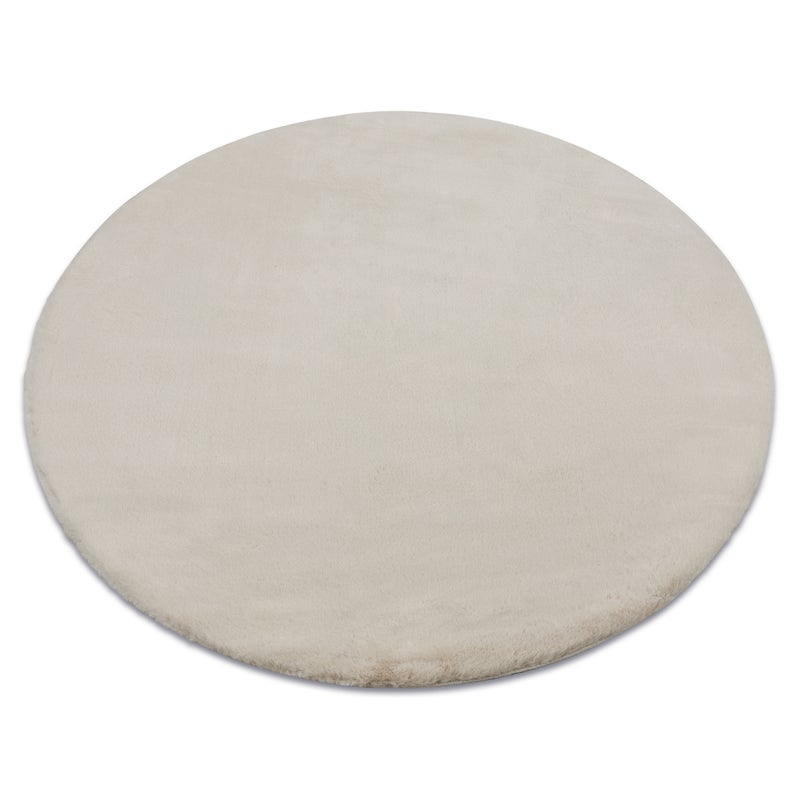 Dywan BUNNY koło beż IMITACJA FUTRA KRÓLIKA koło 100 cm