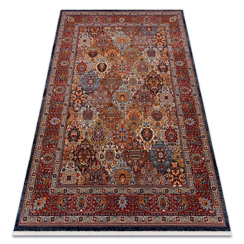 Dywan KESHAN Frędzle, Ornament, ramka orientalny 7576/53511 terakota 250x340 cm
