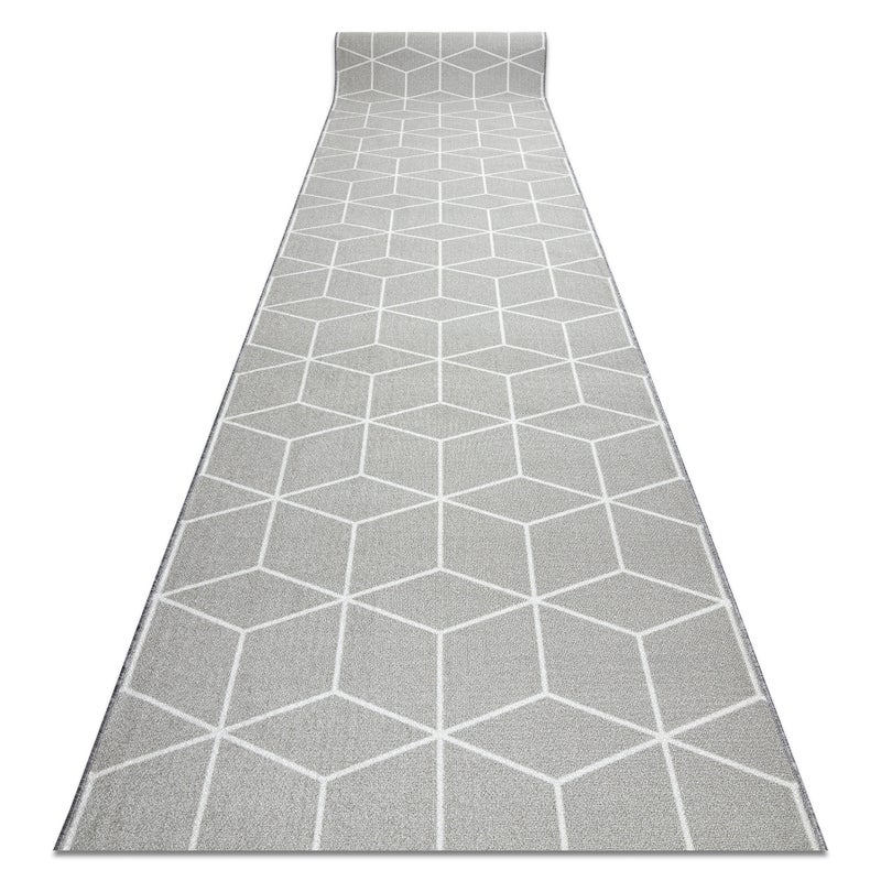 CHODNIK podgumowany CUBE kostka, guma szary 120 cm 120x400 cm