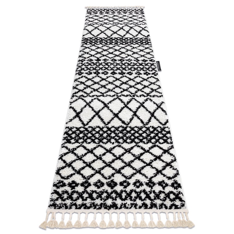 Dywan, Chodnik BERBER SAFI biały - do kuchni, przedpokoju, na korytarz 60x200 cm