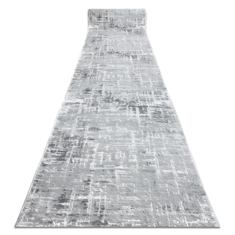 Chodnik Strukturalny MEFE 8722 dwa poziomy runa szary / biały 120 cm 120x180 cm