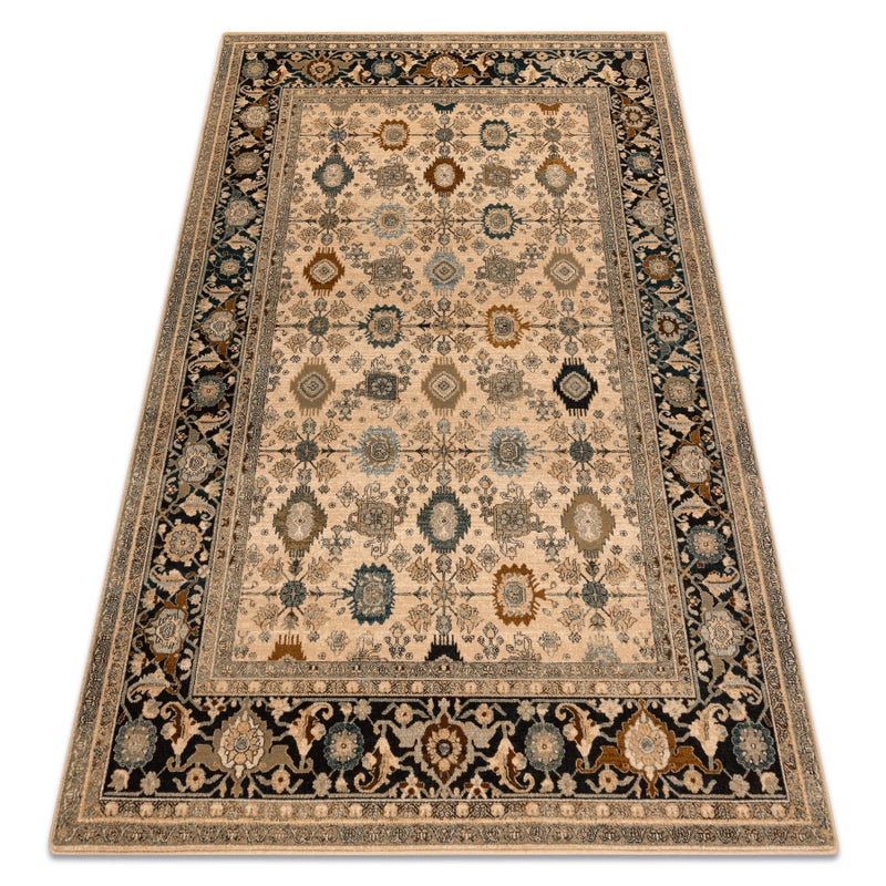 Dywan wełniany OMEGA PARILLO ramka jadeit brązowy 200x300 cm