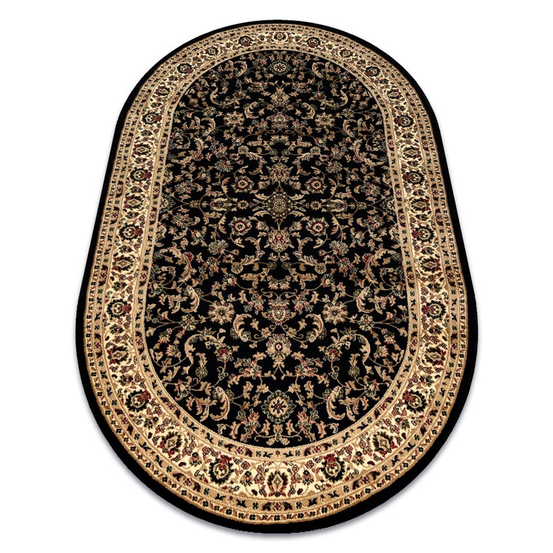 Dywan ROYAL ADR owal wzór 1745 czarny 100x180 cm