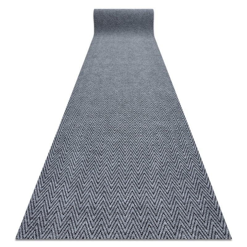 Wycieraczka antypoślizgowa 100 cm MAGNUS 2954 Zygzak zewnętrzna, wewnętrzna, na gumie - szary 100x360 cm