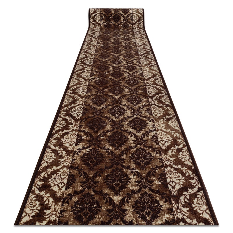 CHODNIK podgumowany 100 cm ROMANCE brązowy 100x180 cm