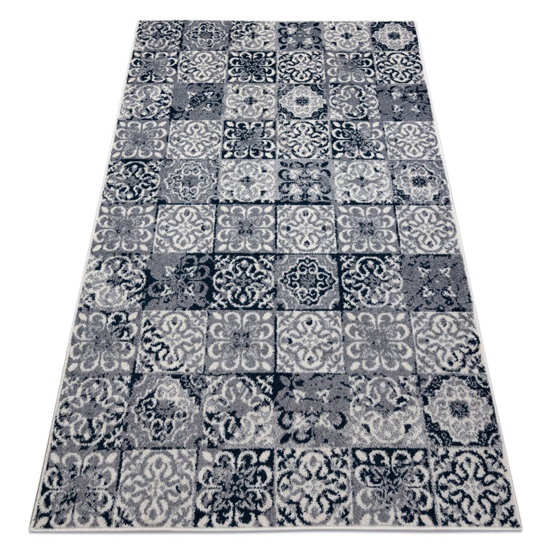 Dywan HEOS 78586 krem / niebieski PATCHWORK, PŁYTKI LIZBOŃSKIE 160x220 cm