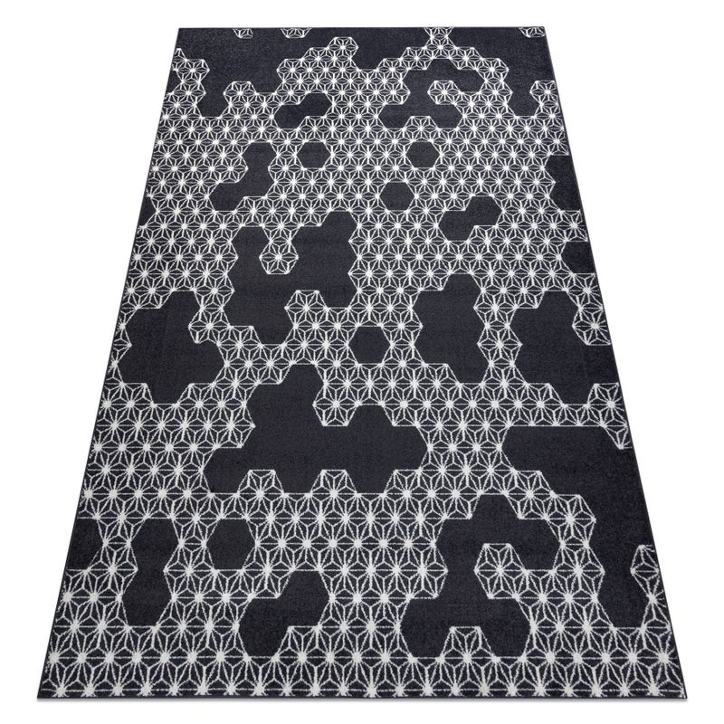 Dywan HEOS 78547 antracyt / krem HEKSAGON, PUZZLE 160x220 cm