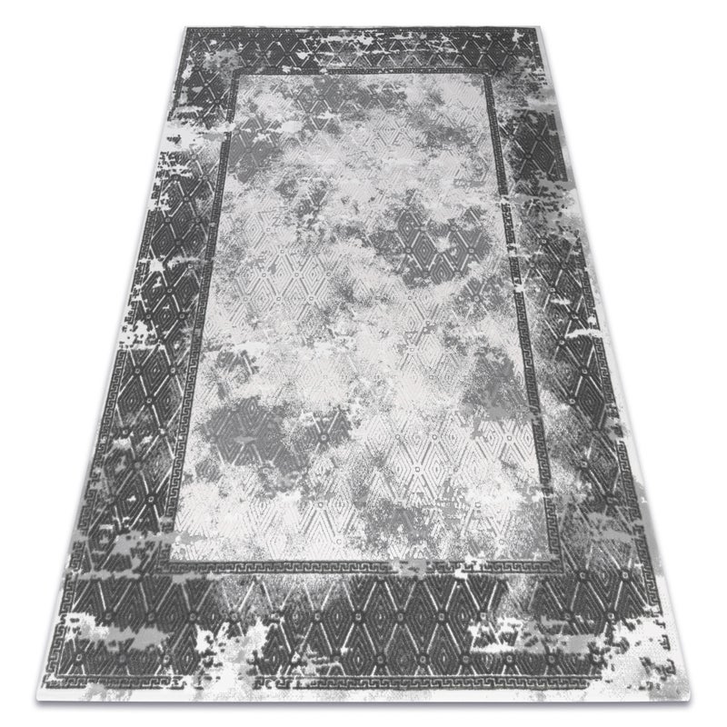 Dywan AKRYL VALS 0W1738 C53 87 Ramka beton, przecierany ciemny szary / jasny szary 160x230 cm