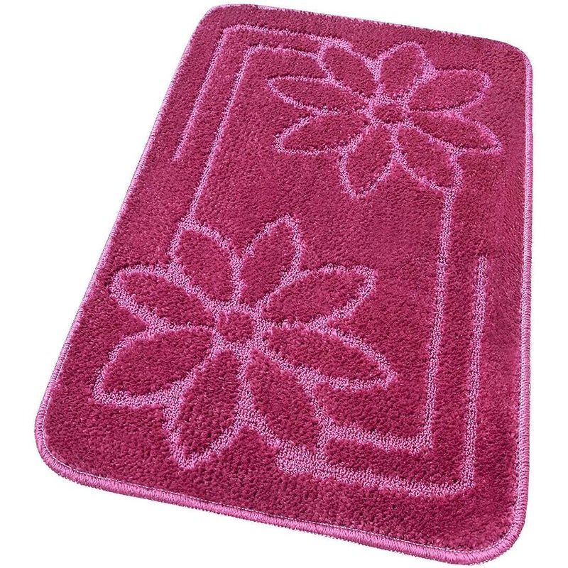 Mata łazienkowa Antypoślizgowy Absorbent 50x80 Cm Stokrotki Jednolity Kolor Fioletowy