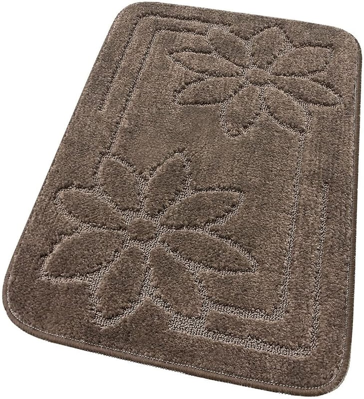 Mata łazienkowa Antypoślizgowy Absorbent 50x80 Cm Stokrotki Jednolity Kolor Brązowy