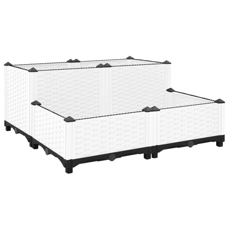 vidaXL Donica do podwyższonej rabaty, 80x80x38 cm, polipropylen