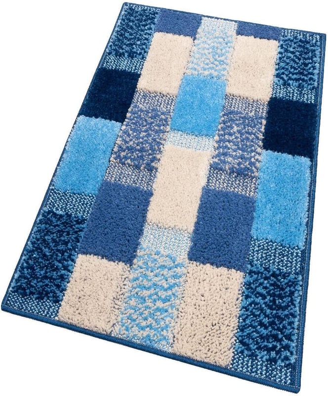 Miękka Antypoślizgowa Chłonna Mata łazienkowa 60x140 cm w Kolorze Niebieska