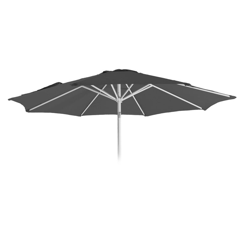 Pokrowiec wymienny na parasol N18, pokrowiec wymienny na parasol, Ø 2,7 m tkanina/tekstylia 5 kg ~ antracyt