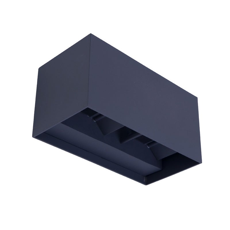 Prostokątny kinkiet zewnętrzny LED Leva II z 4 neutralnymi antracytowymi źródłami światła IP54