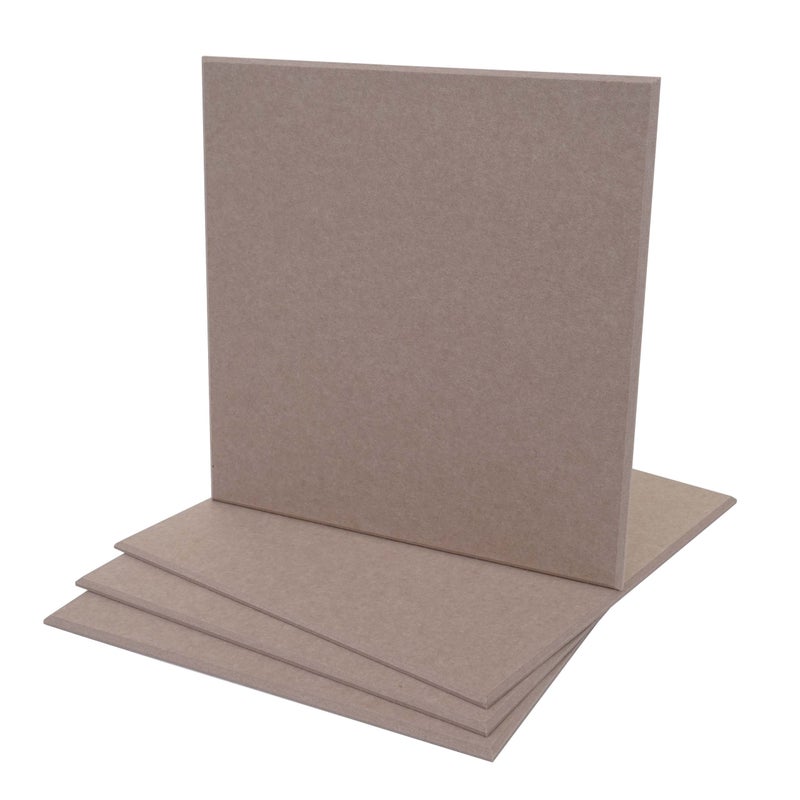 Zestaw 4 akustycznych paneli ściennych HWC-L52, panele ścienne akustyczne, dźwiękochłonne 1sqm powierzchni 50x50cm ~ jasnobrązowy