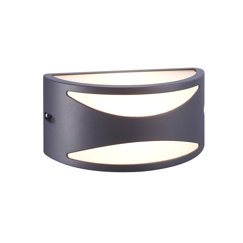 Półokrągła zewnętrzna lampa ścienna Classic II antracyt 1xE27 IP54