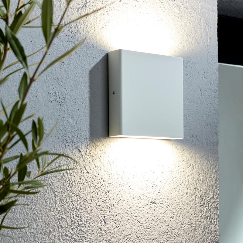 Kinkiet zewnętrzny LED ANYA - 1310 LM - 4000 K - Biały - Aluminium - Szkło - INSPIRE