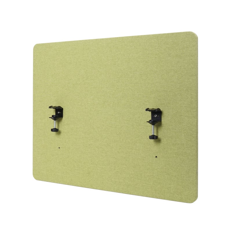 Akustyczna ścianka działowa na biurko HWC-G75, biurowa ścianka działowa na biurko, dwuścienna tkanina/tekstylia ~ 60x75cm zielona