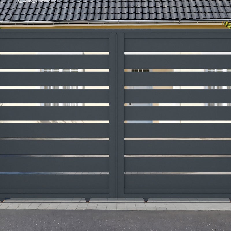 Brama przesuwna 3m EIGER H.140cm szare aluminium