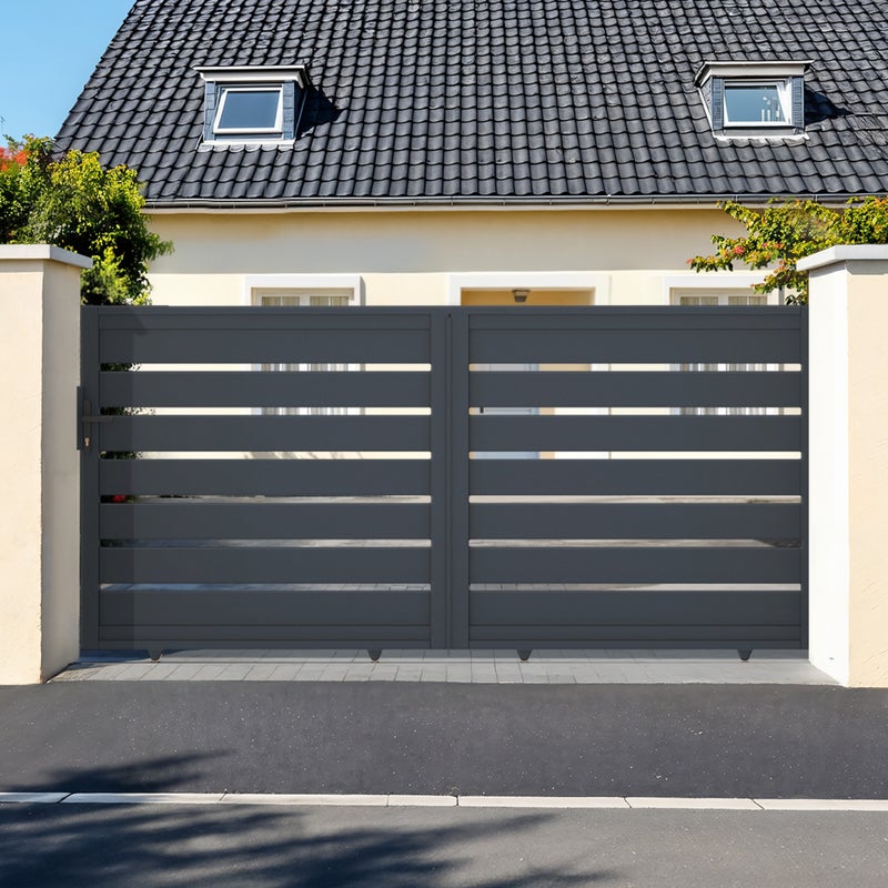Brama przesuwna 3,5m VOGEL H.140cm szare aluminium