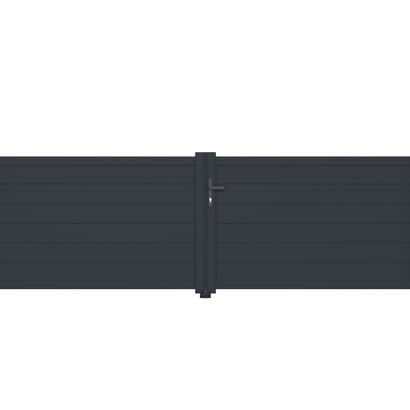 Brama aluminiowa dwuskrzydłowa 3.5m EIGER 350B115 Szara
