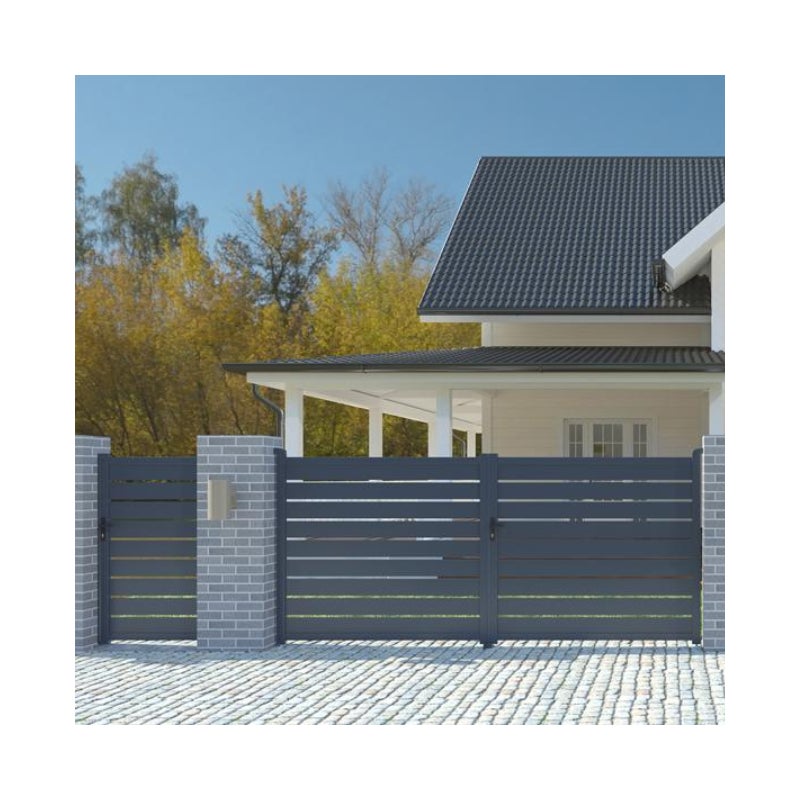 Pakiet bram skrzydłowych VOGEL 300B120 + brama VOGEL 100P120 szara
