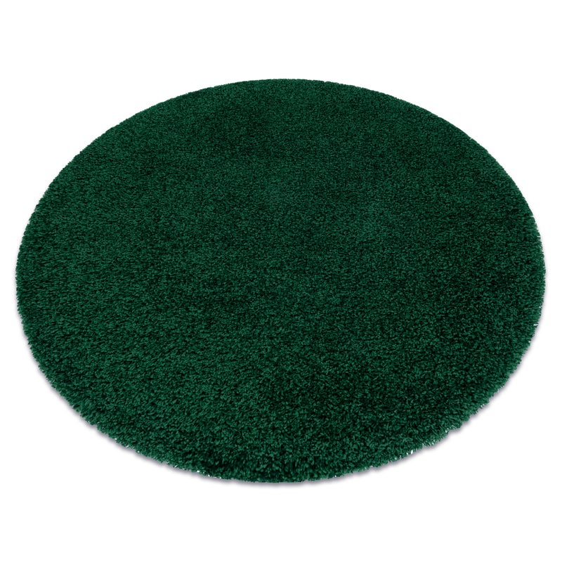 Dywan SOFFI koło shaggy 5cm butelkowa zieleń koło 160 cm