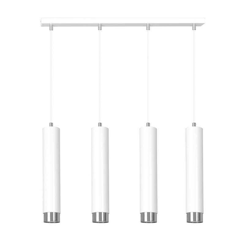 Mura 4-punktowa cylindryczna lampa wisząca w kolorze czarnym i chromu 4xGU10