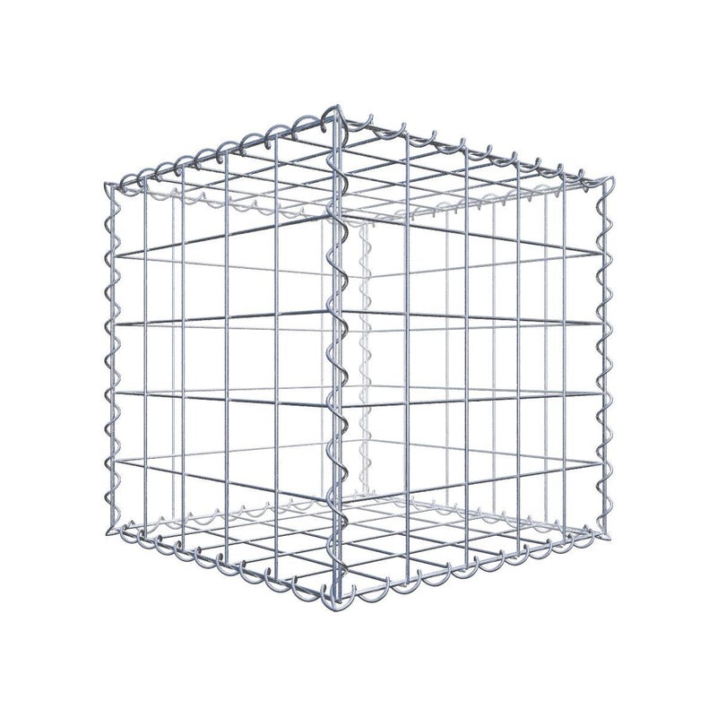 Gabion 50 cm x 50 cm x 50 cm (dł. x wys. x gł.), rozmiar oczek 10 cm x 10 cm, spirala