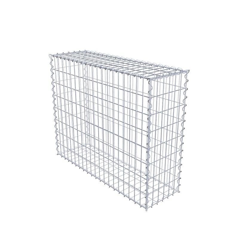 Gabion 100 cm x 80 cm x 30 cm (dł. x wys. x gł.), rozmiar oczek 5 cm x 10 cm, spirala