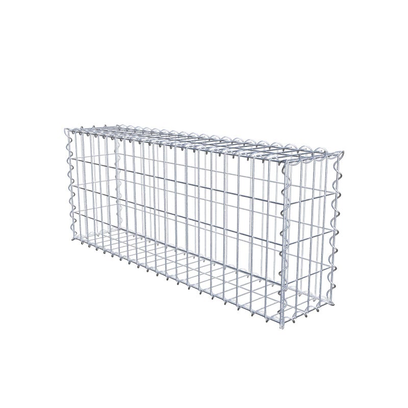 Gabion 100 cm x 40 cm x 20 cm (dł. x wys. x gł.), rozmiar oczek 5 cm x 10 cm, spirala